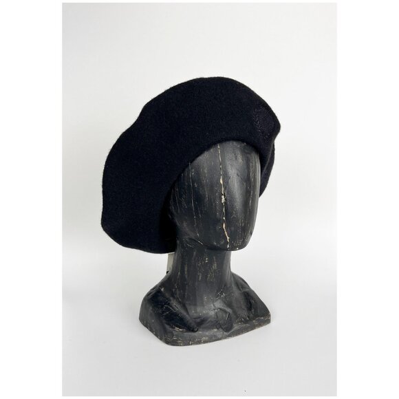 Vintage Liz Claiborne Wool Beret Cap Hat Winter Fall French European Embroidered - Picture 9 of 9